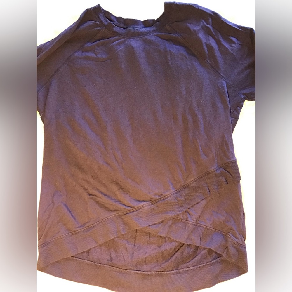 Athleta purple sweatshirt women’s large asymmetrical front hemline